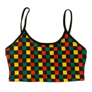 Checkered Forever 21 Cropped Tank